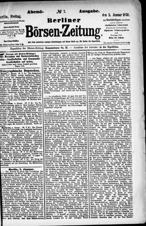 Berliner Börsen-Zeitung vom 05.01.1872