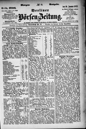 Berliner Börsen-Zeitung vom 10.01.1872