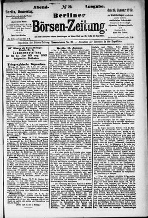 Berliner Börsen-Zeitung on Jan 18, 1872