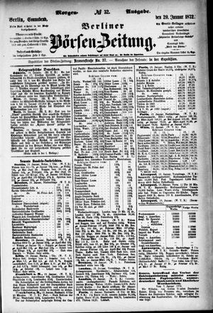 Berliner Börsen-Zeitung vom 20.01.1872