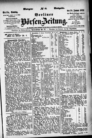 Berliner Börsen-Zeitung vom 28.01.1872