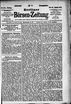 Berliner Börsen-Zeitung vom 29.01.1872