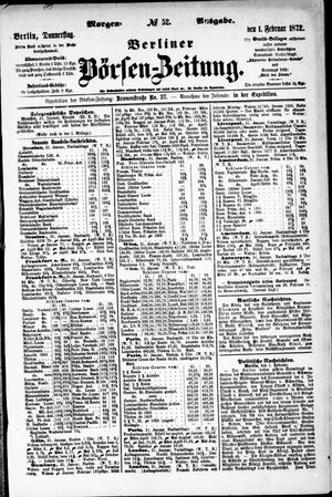 Berliner Börsen-Zeitung on Feb 1, 1872