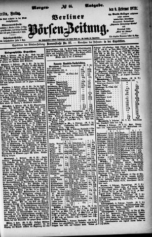 Berliner Börsen-Zeitung vom 09.02.1872