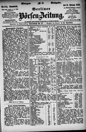 Berliner Börsen-Zeitung vom 10.02.1872