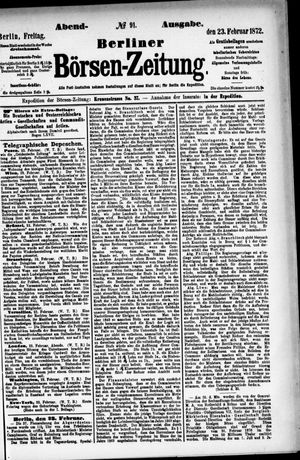 Berliner Börsen-Zeitung vom 23.02.1872