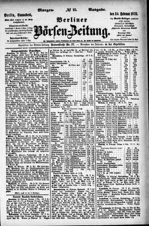 Berliner Börsen-Zeitung on Feb 24, 1872