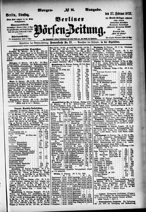 Berliner Börsen-Zeitung vom 27.02.1872