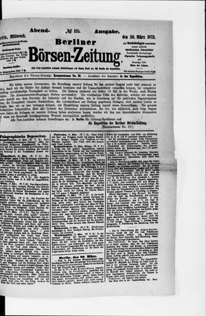 Berliner Börsen-Zeitung on Mar 20, 1872