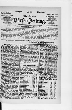 Berliner Börsen-Zeitung vom 22.03.1872