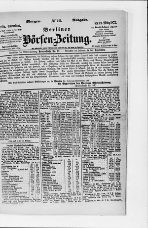 Berliner Börsen-Zeitung on Mar 23, 1872