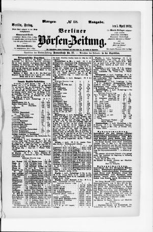 Berliner Börsen-Zeitung vom 05.04.1872