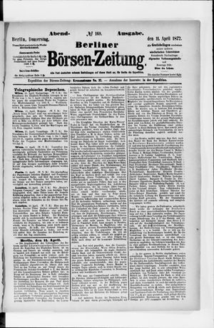 Berliner Börsen-Zeitung vom 11.04.1872