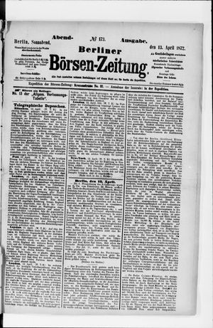 Berliner Börsen-Zeitung vom 13.04.1872
