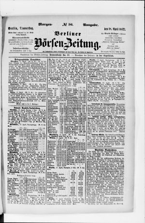 Berliner Börsen-Zeitung vom 18.04.1872