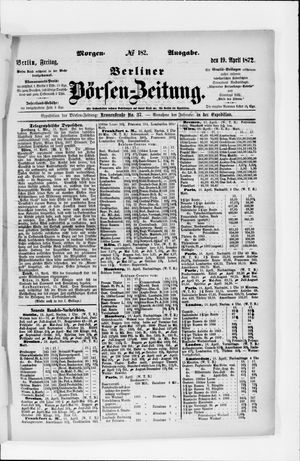 Berliner Börsen-Zeitung vom 19.04.1872