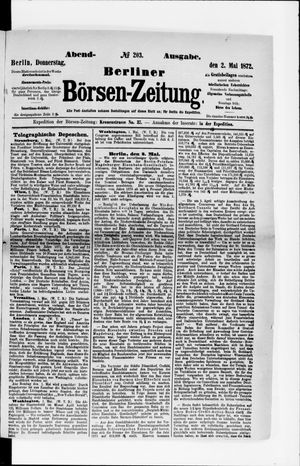 Berliner Börsen-Zeitung vom 02.05.1872