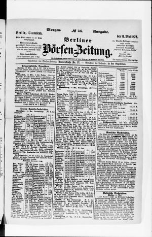 Berliner Börsen-Zeitung vom 11.05.1872