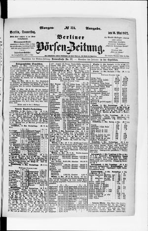 Berliner Börsen-Zeitung on May 16, 1872