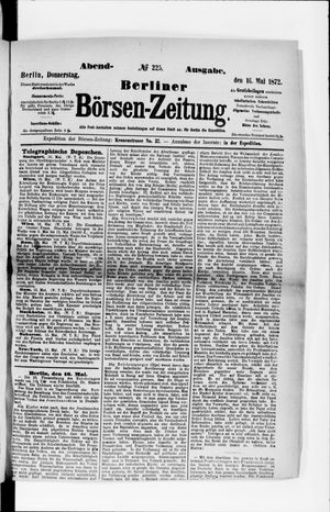 Berliner Börsen-Zeitung vom 16.05.1872