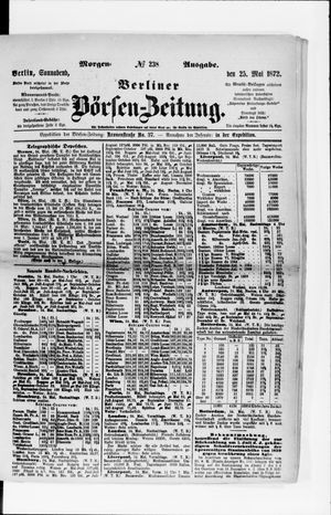 Berliner Börsen-Zeitung vom 25.05.1872