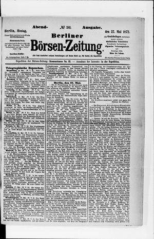 Berliner Börsen-Zeitung vom 27.05.1872