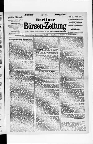 Berliner Börsen-Zeitung vom 05.06.1872