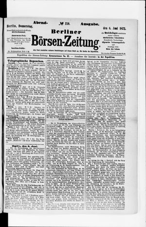 Berliner Börsen-Zeitung vom 06.06.1872