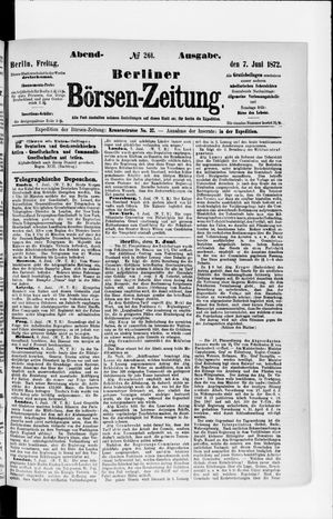 Berliner Börsen-Zeitung vom 07.06.1872