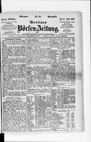 Berliner Börsen-Zeitung vom 12.06.1872