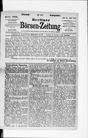 Berliner Börsen-Zeitung vom 17.06.1872