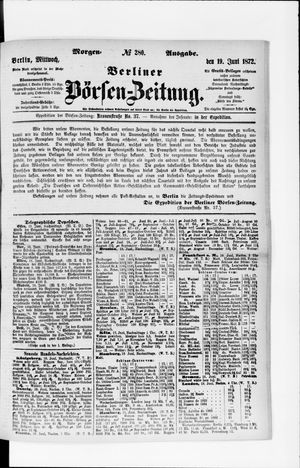 Berliner Börsen-Zeitung on Jun 19, 1872