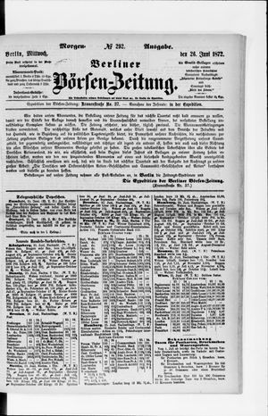 Berliner Börsen-Zeitung vom 26.06.1872
