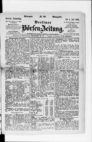 Berliner Börsen-Zeitung vom 04.07.1872