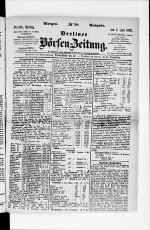 Berliner Börsen-Zeitung vom 05.07.1872
