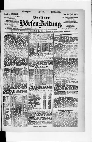Berliner Börsen-Zeitung vom 10.07.1872