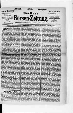 Berliner Börsen-Zeitung vom 11.07.1872