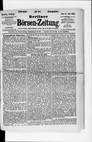 Berliner Börsen-Zeitung vom 19.07.1872