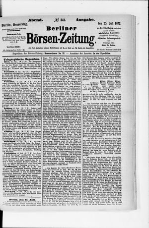 Berliner Börsen-Zeitung vom 25.07.1872