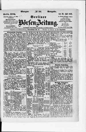 Berliner Börsen-Zeitung vom 26.07.1872