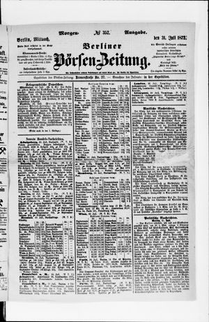 Berliner Börsen-Zeitung vom 31.07.1872