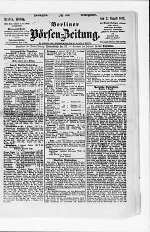 Berliner Börsen-Zeitung vom 02.08.1872