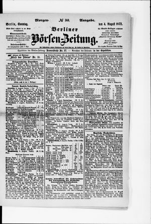 Berliner Börsen-Zeitung vom 04.08.1872
