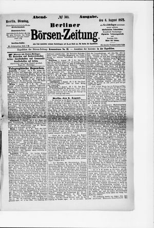 Berliner Börsen-Zeitung vom 06.08.1872