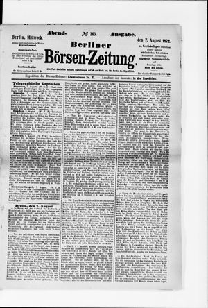 Berliner Börsen-Zeitung on Aug 7, 1872