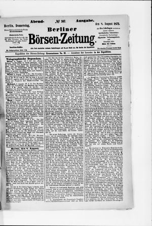 Berliner Börsen-Zeitung on Aug 8, 1872