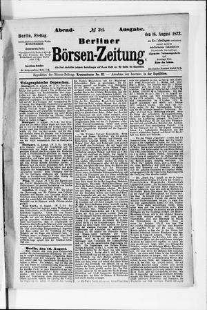 Berliner Börsen-Zeitung vom 16.08.1872