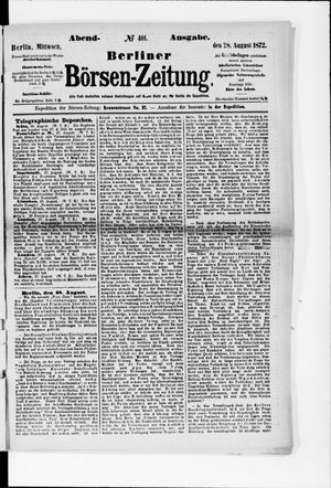 Berliner Börsen-Zeitung vom 28.08.1872