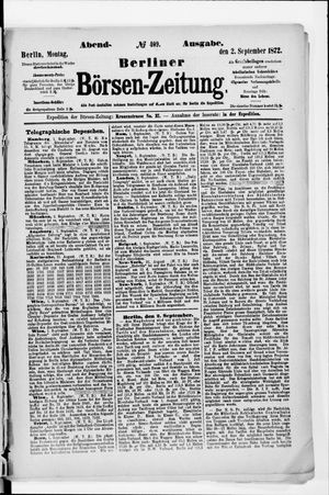 Berliner Börsen-Zeitung on Sep 2, 1872