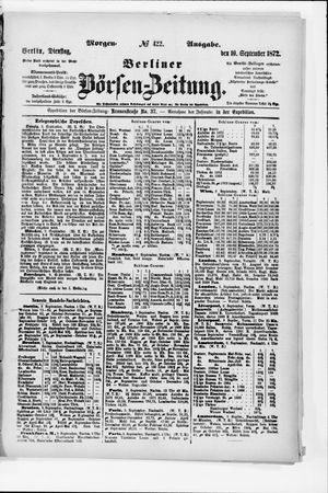 Berliner Börsen-Zeitung vom 10.09.1872